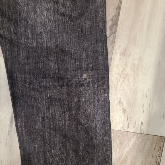 Structure Dark Wash Charcoal Slim Straight Denim Jeans Vintage Men Size 34 x 30 - Picture 5 of 6